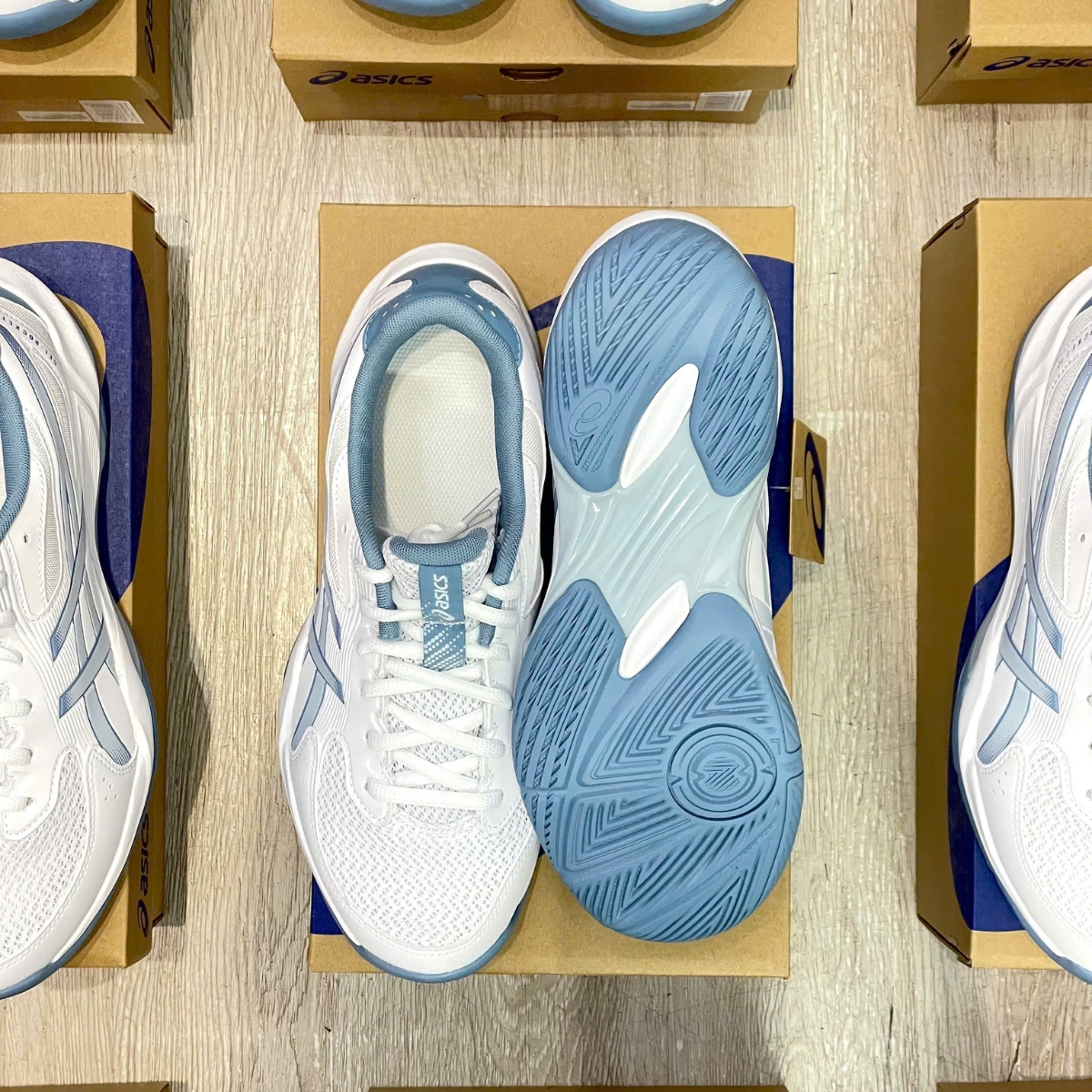 Giày Pickleball Cầu Lông Asics Gel Rocket 12 White 1071A116-103 — ảnh 8