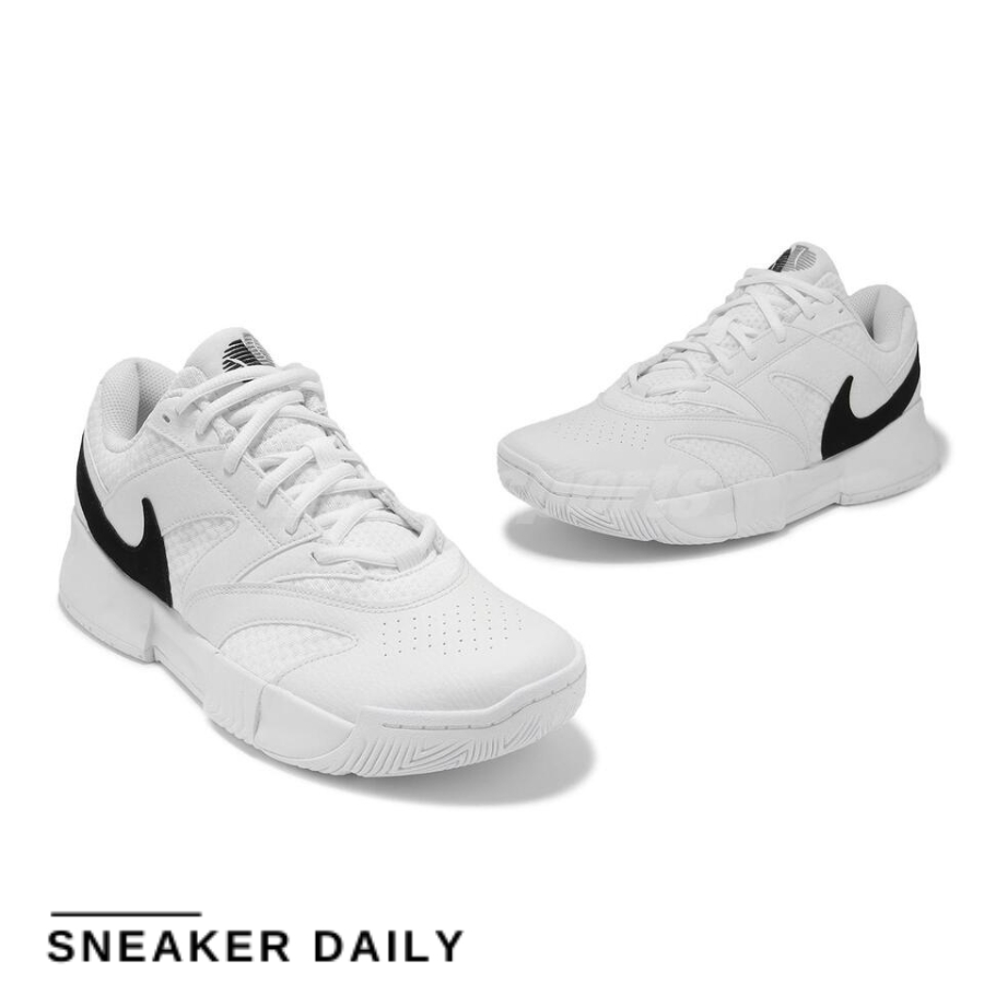 Giày Pickleball Tennis Nike Court Lite 4 White Black FD6574-100 — ảnh 4