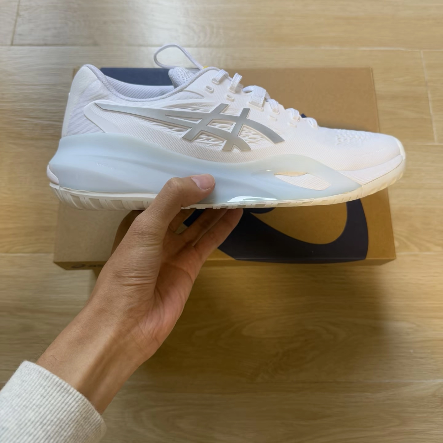 Giày Tennis Pickleball Asics Gel Resolution X White 1042A279-100 — ảnh 2