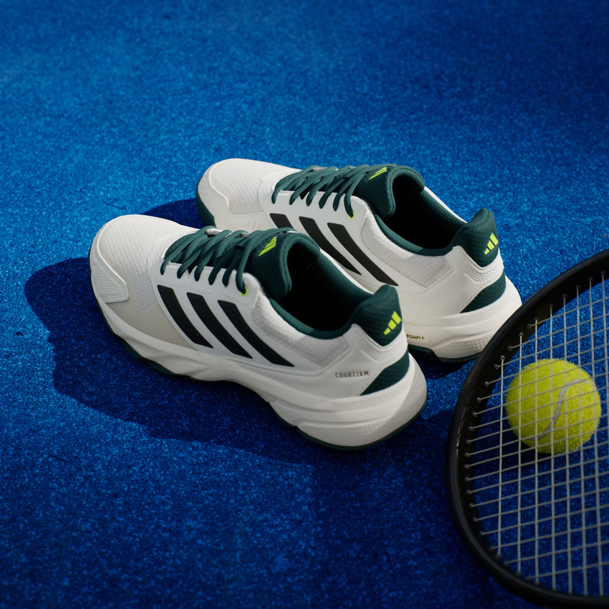 Giày Pickleball Tennis Adidas CourtJam Control 3 White JH5135 — ảnh 4