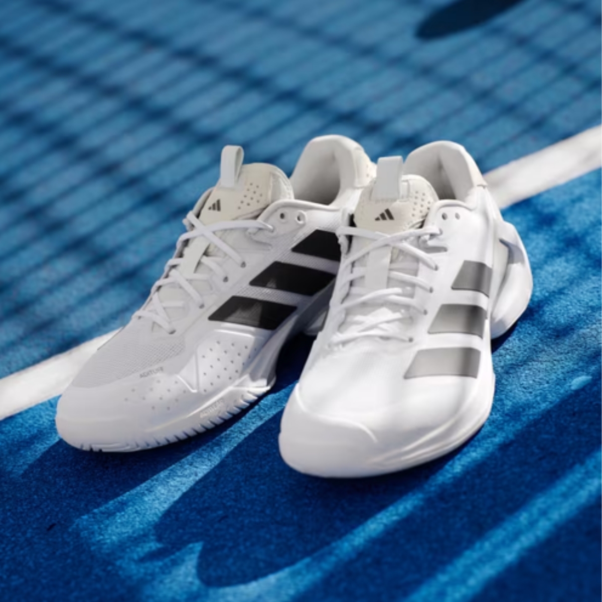 Giày Pickleball Tennis Adidas Adizero Ubersonic 5 White Black IE1376 — ảnh 11