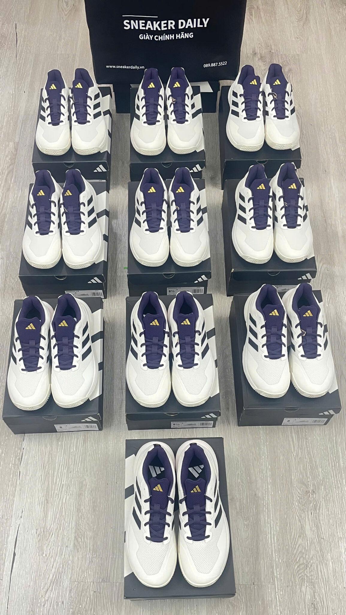 Giày Pickleball Tennis Adidas Gamecourt 2 White Black JS1949 — ảnh 8