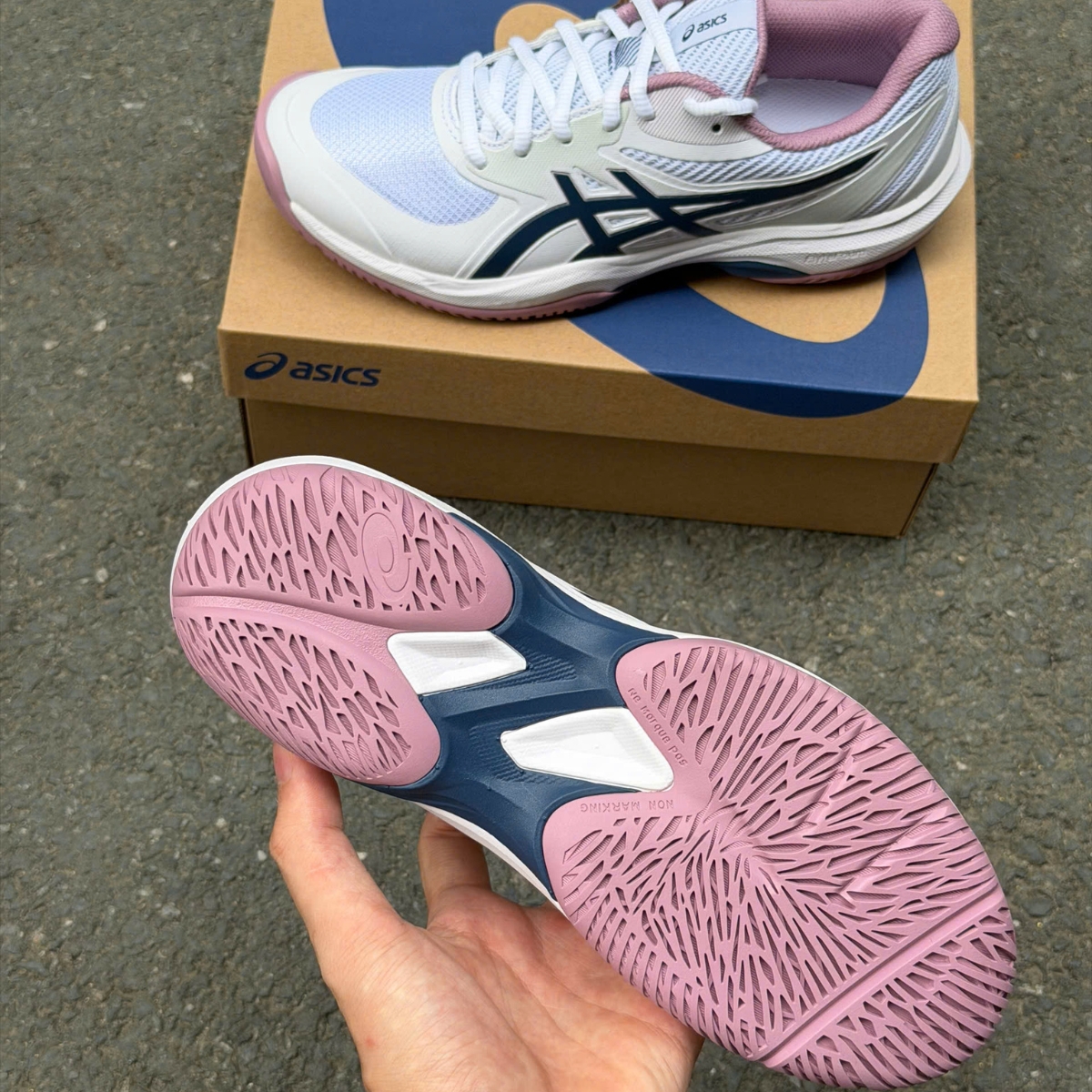 Giày Pickleball Tennis Asics Game FF Blue 1042A281-104 — ảnh 9