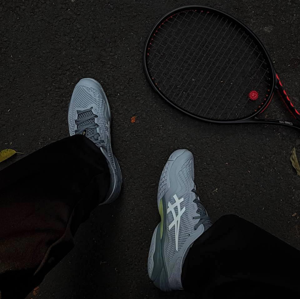Giày Pickleball Tennis Asics Court FF 3 Grey 1041A370-404 — ảnh 4