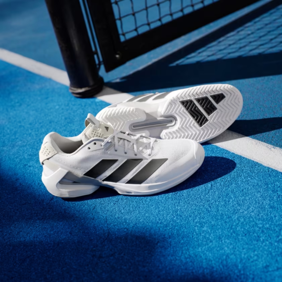 Giày Pickleball Tennis Adidas Adizero Ubersonic 5 White Black IE1376 — ảnh 9