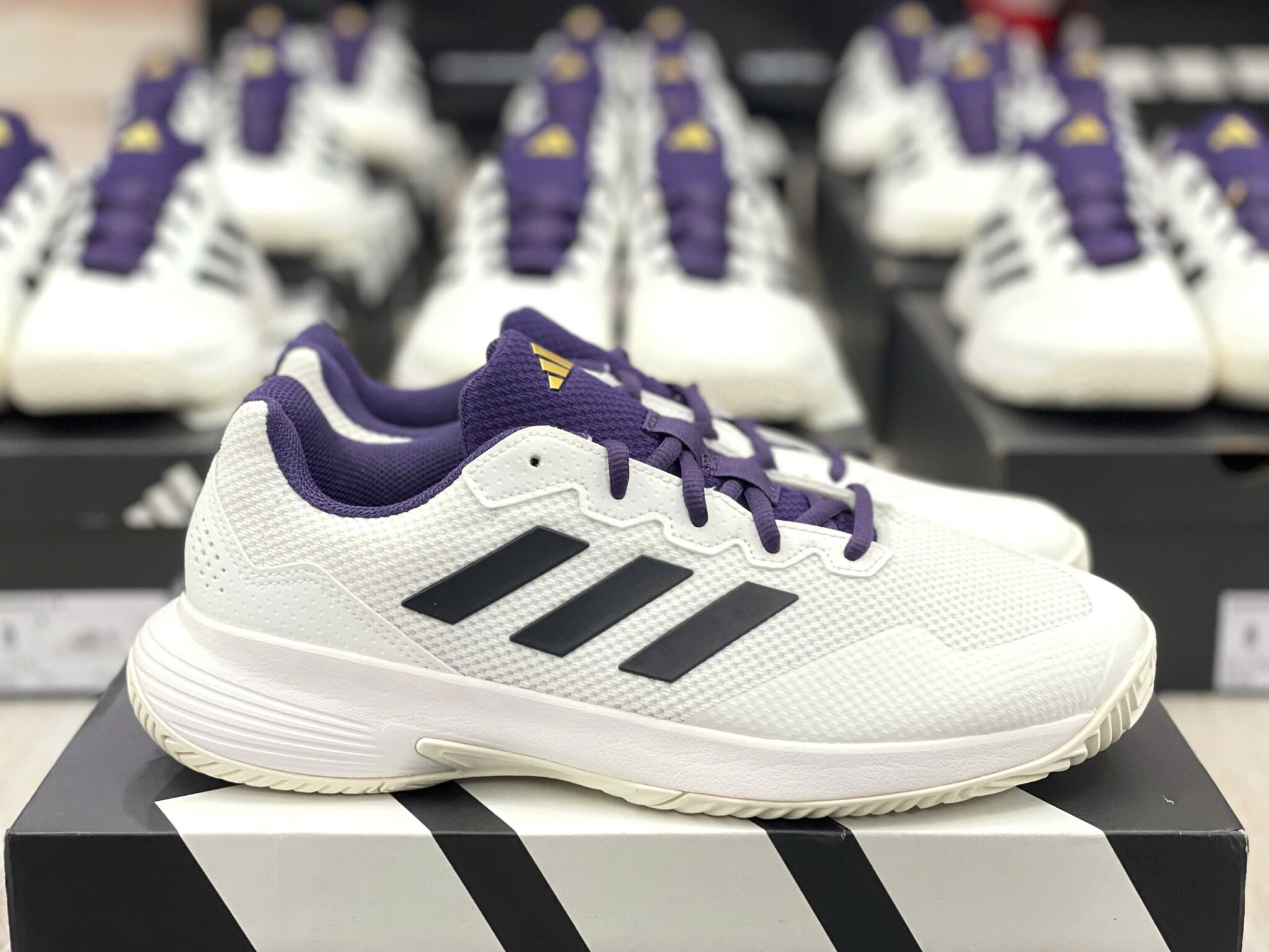 Giày Pickleball Tennis Adidas Gamecourt 2 White Black JS1949 — ảnh 3