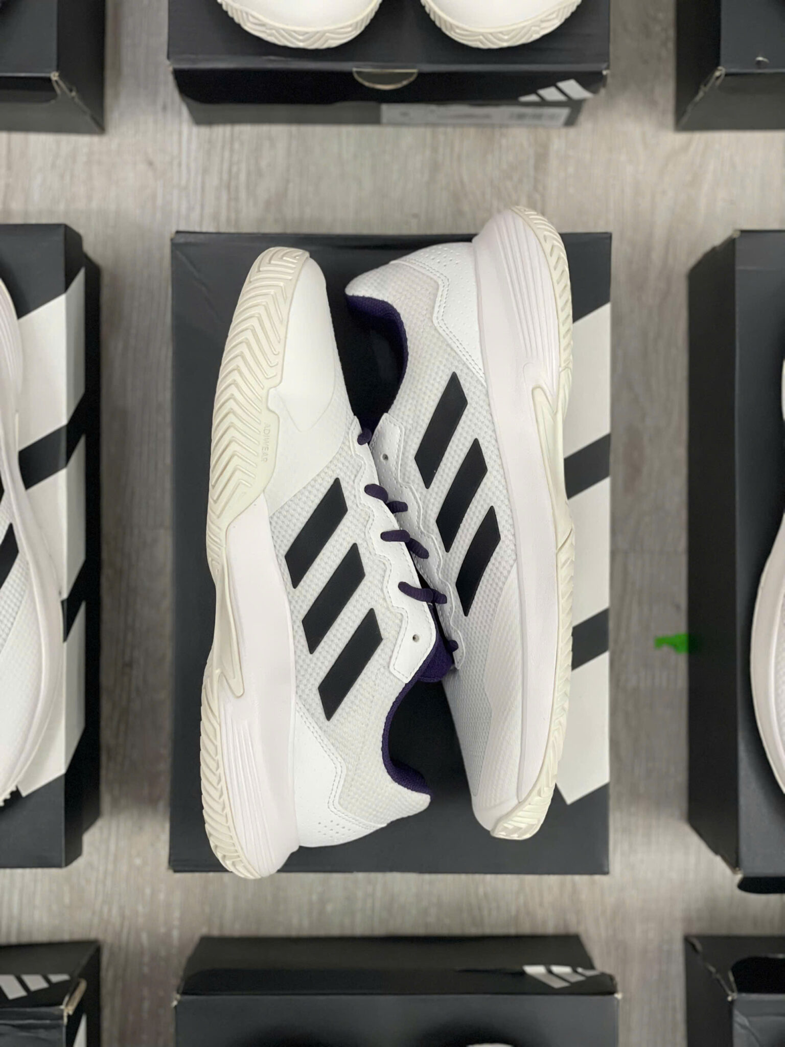 Giày Pickleball Tennis Adidas Gamecourt 2 White Black JS1949 — ảnh 6