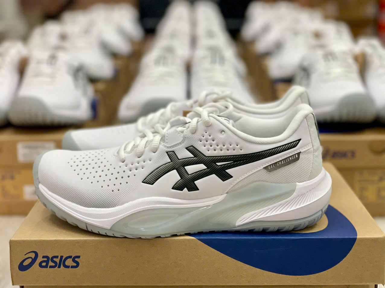 Giày Pickleball Tennis Asics Gel Challenger 15 White 1041A510-101 — ảnh 4