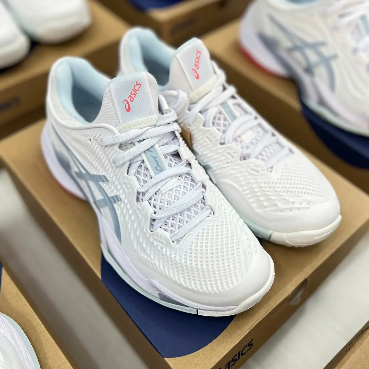 Giày Pickleball Tennis Asics Court FF 3 Sky 1042A220-107 — ảnh 6
