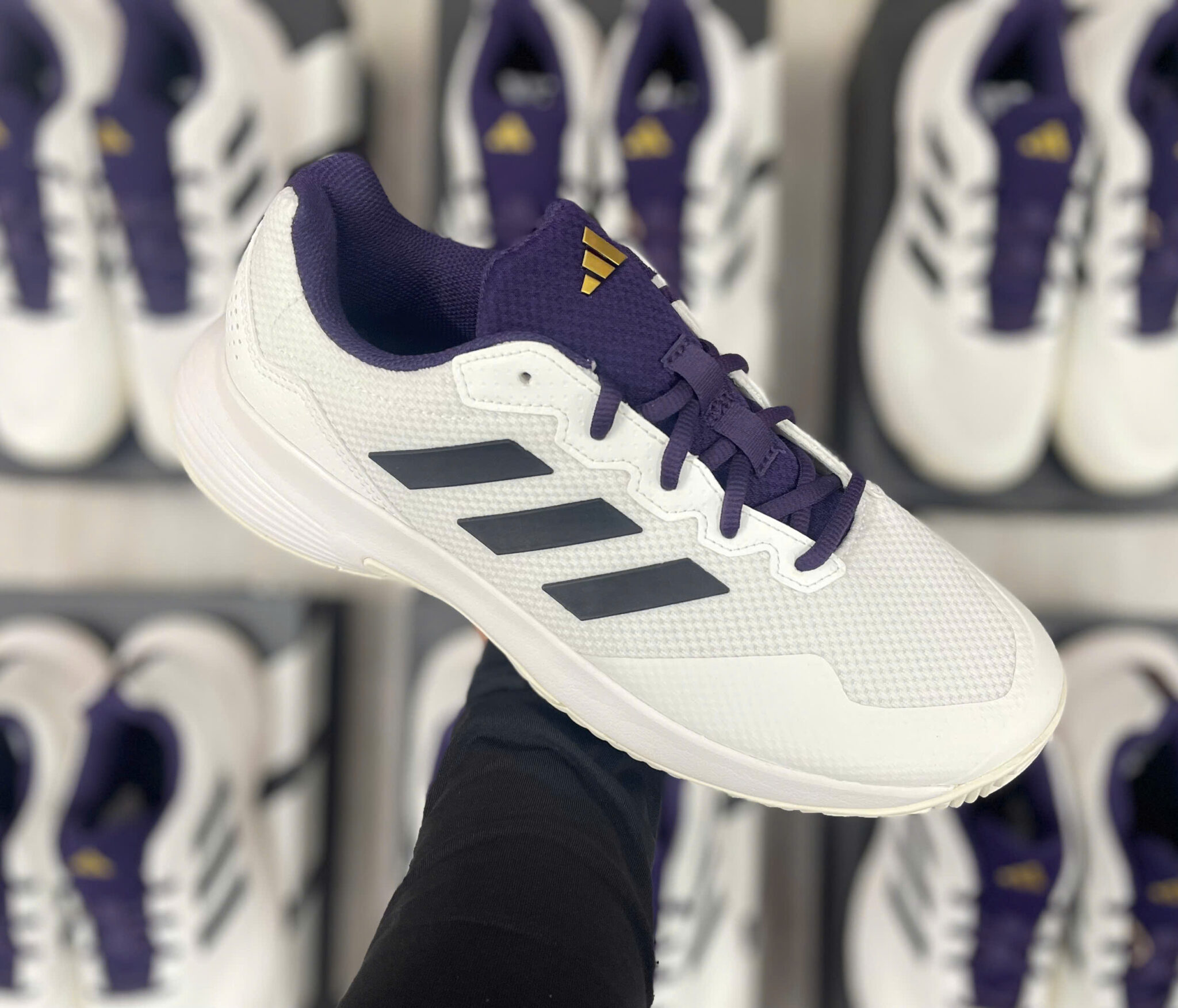 Giày Pickleball Tennis Adidas Gamecourt 2 White Black JS1949 — ảnh 2
