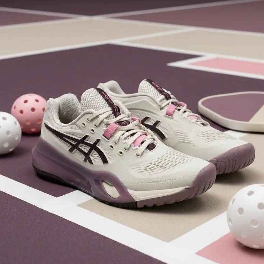 Giày Pickleball Tennis Asics Gel Resolution X Aubergine 1042A279-250 — ảnh 3