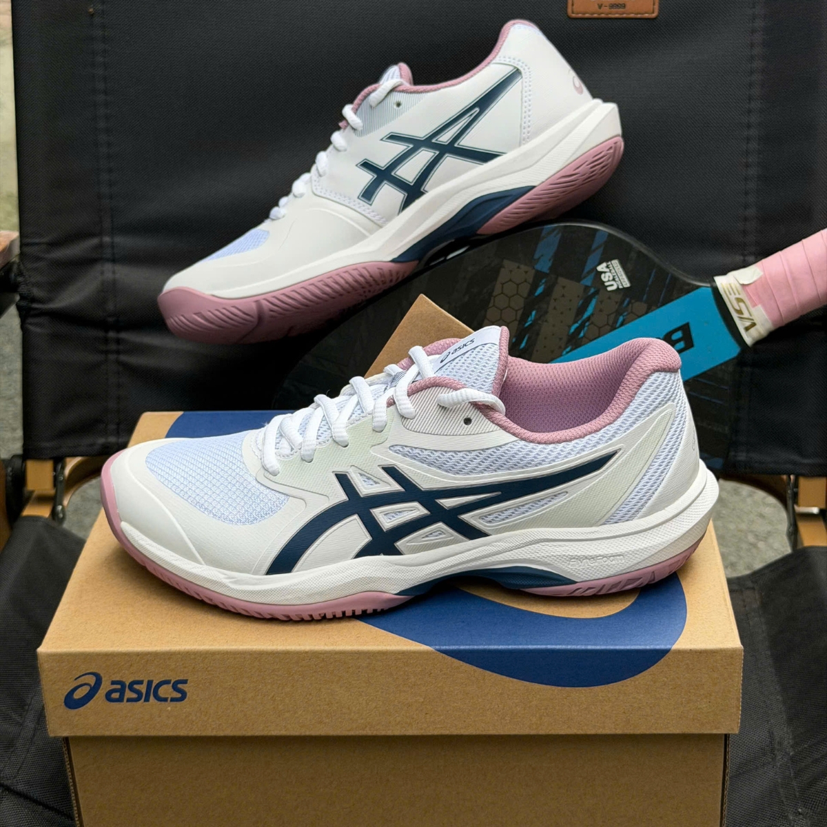 Giày Pickleball Tennis Asics Game FF Blue 1042A281-104 — ảnh 7