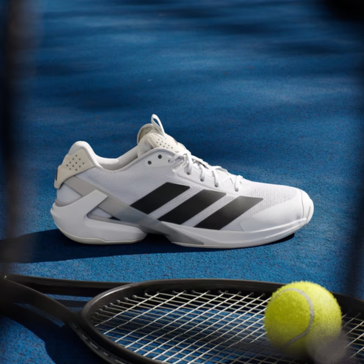 Giày Pickleball Tennis Adidas Adizero Ubersonic 5 White Black IE1376 — ảnh 7