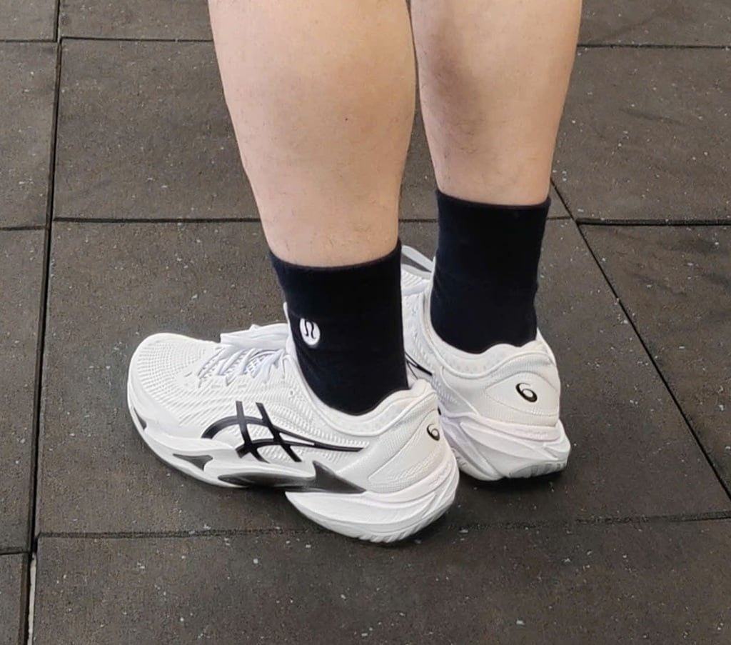 Giày Pickleball Tennis Asics Court FF 3 White Black 1041A370-100 — ảnh 4