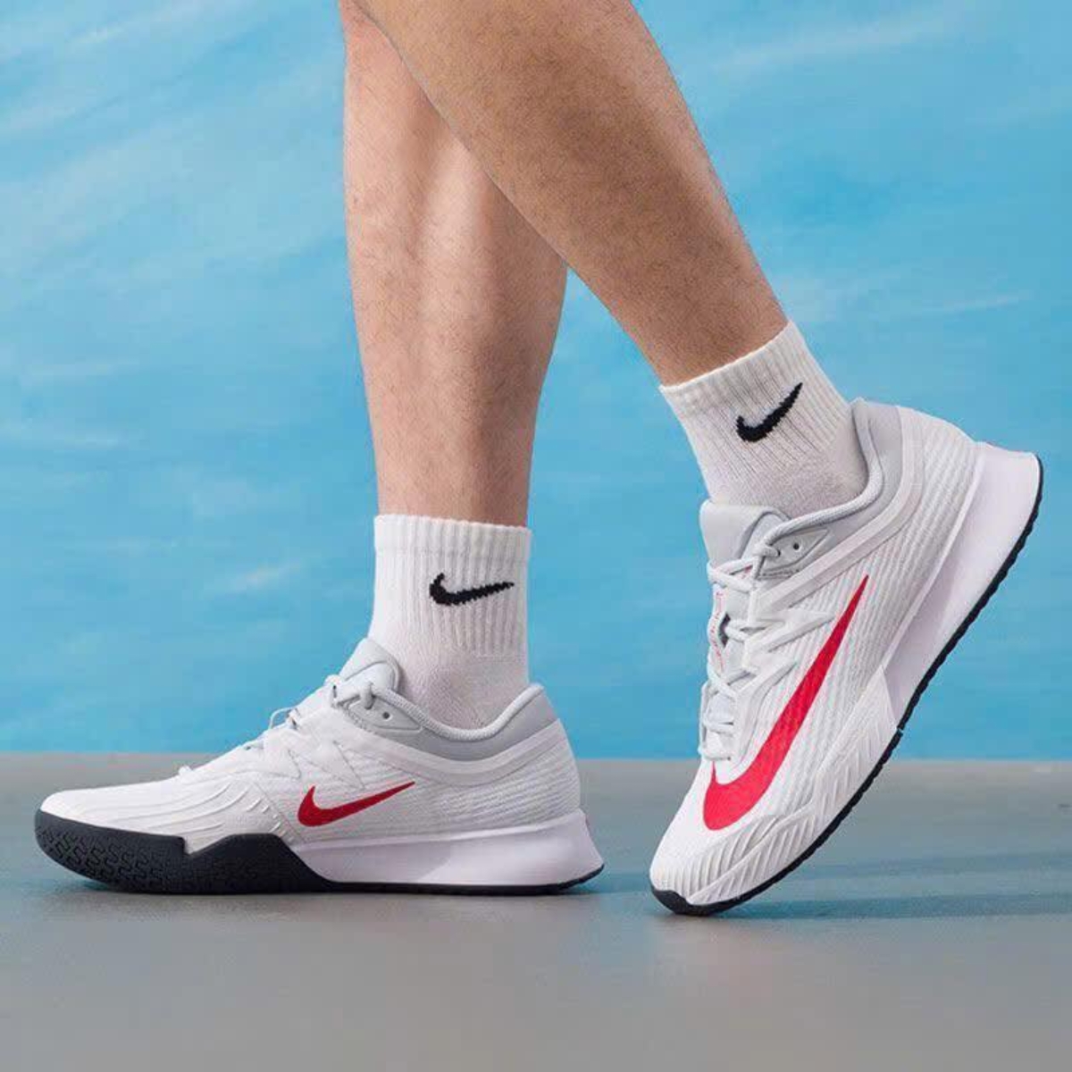 Giày Pickleball Tennis Nike Zoom Vapor Pro 3 White Red FZ2161-109 — ảnh 6