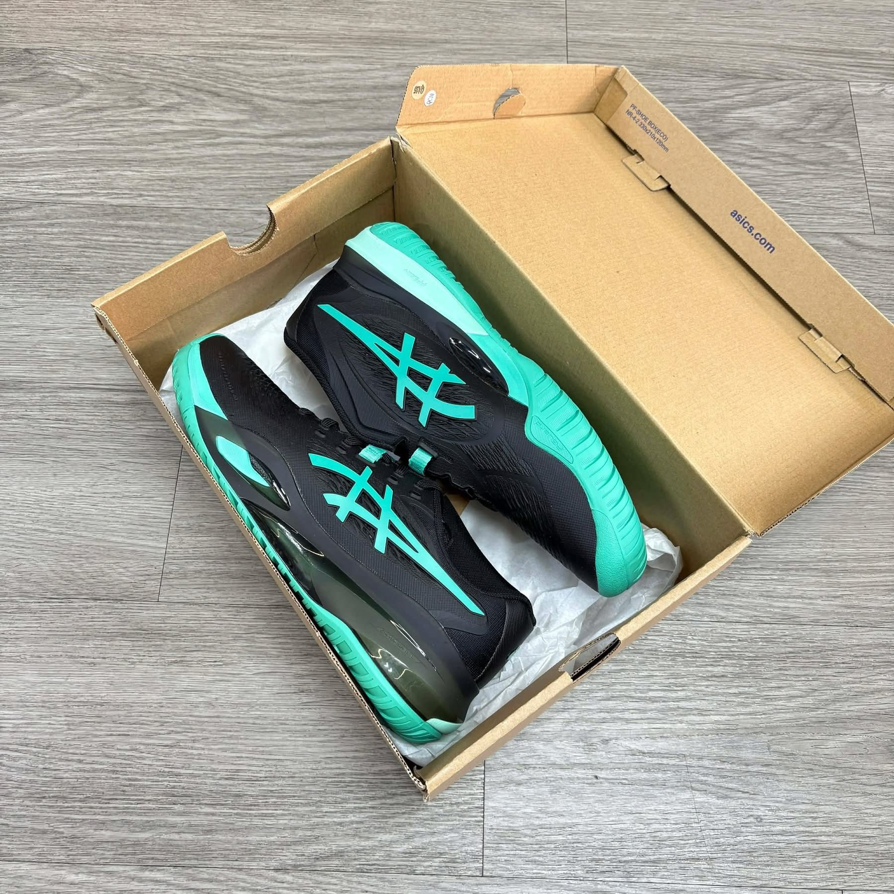 Giày Pickleball Tennis Asics Gel Resolution X Black Green 1041A481-003 — ảnh 3