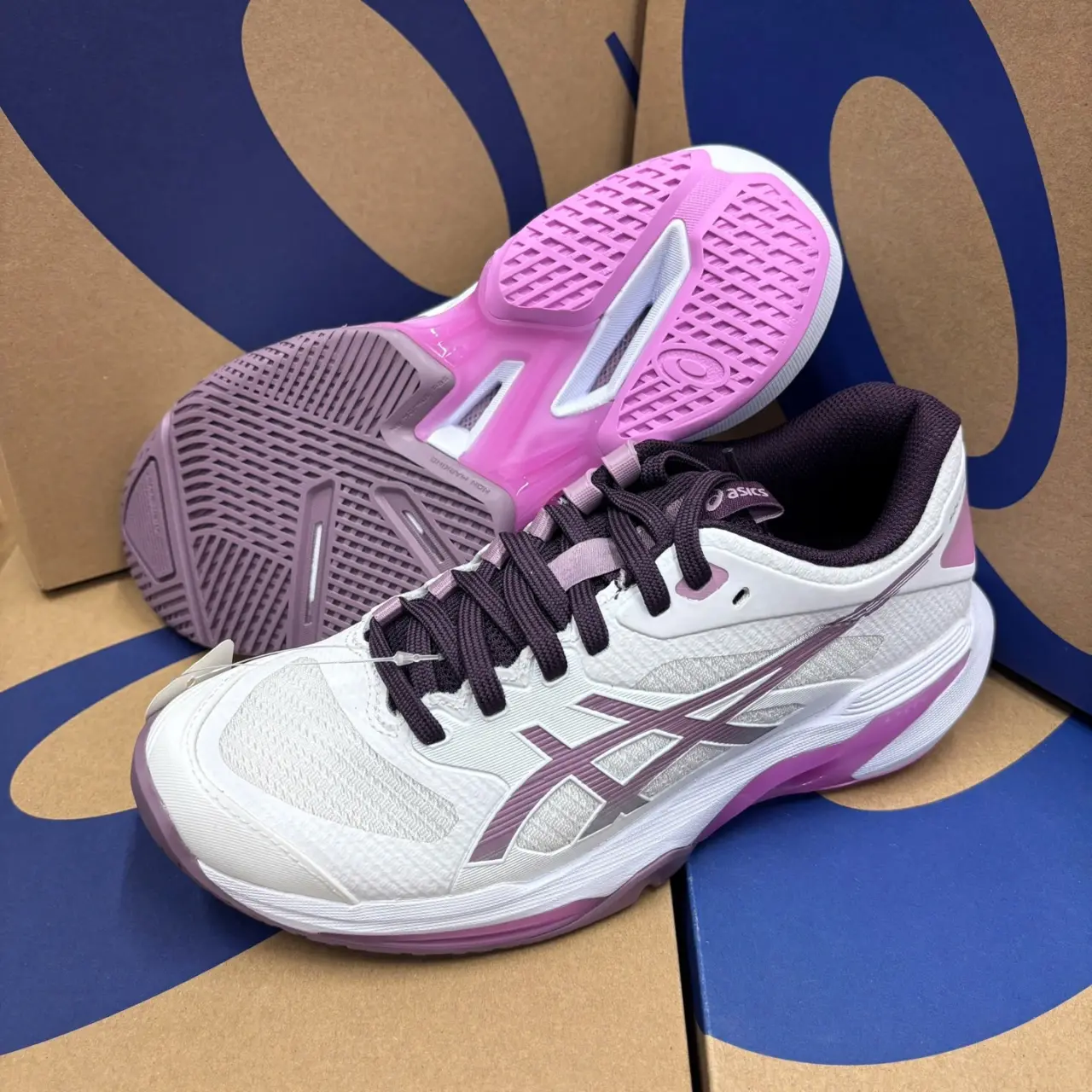 Giày Pickleball Tennis Asics Solution Speed FF 4 Mauve 1042A307-102 — ảnh 2
