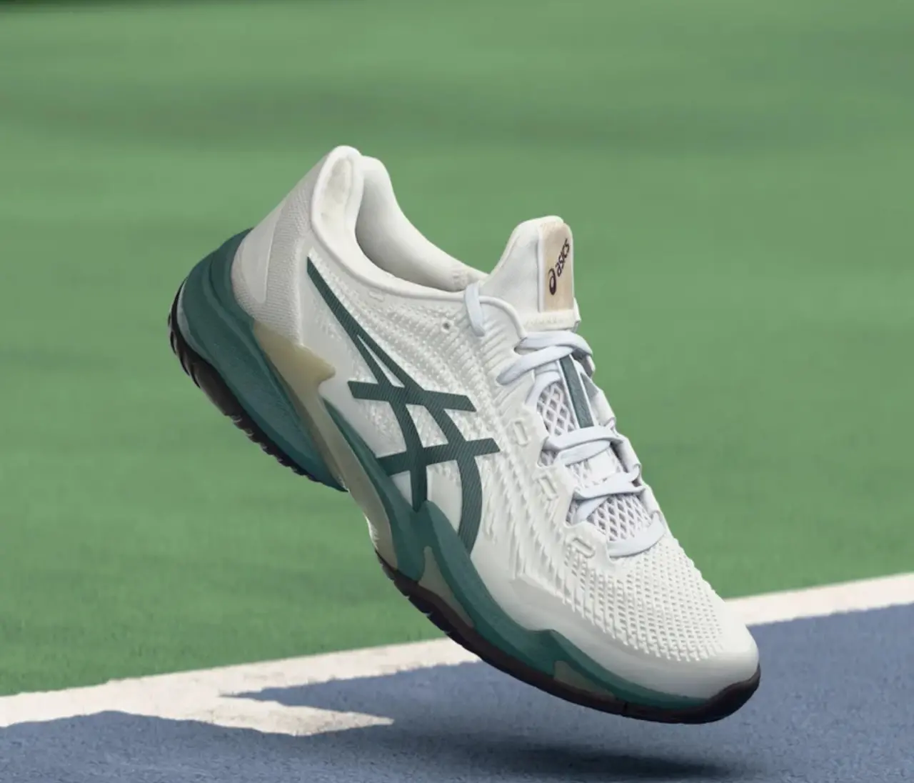 Giày Pickleball Tennis Asics Court FF 3 Teal 1041A370-107 — ảnh 3