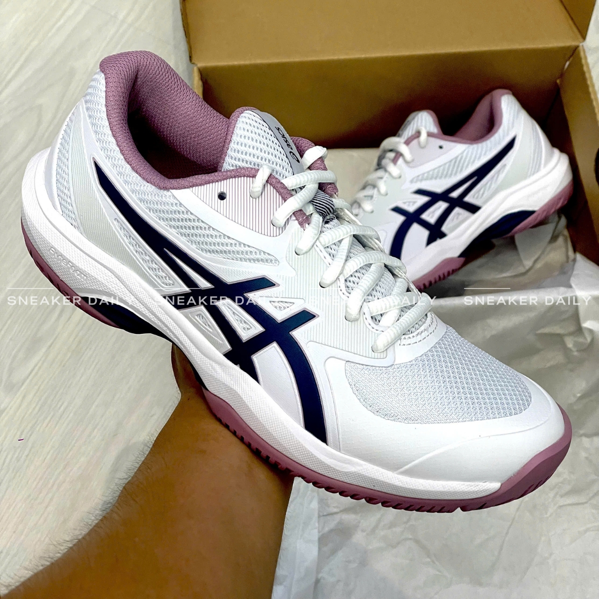 Giày Pickleball Tennis Asics Game FF Blue 1042A281-104 — ảnh 4