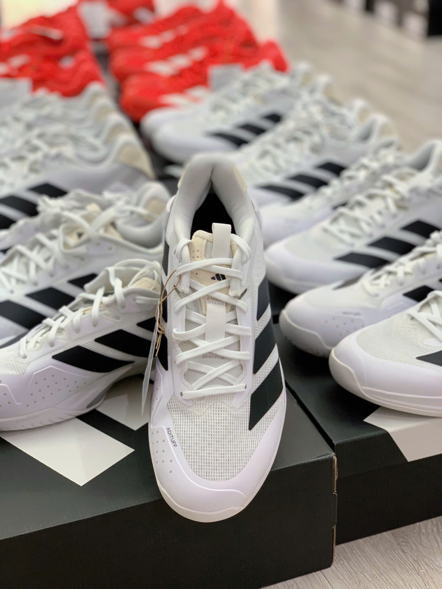 Giày Pickleball Tennis Adidas Adizero Ubersonic 5 White Black IE1376 — ảnh 3