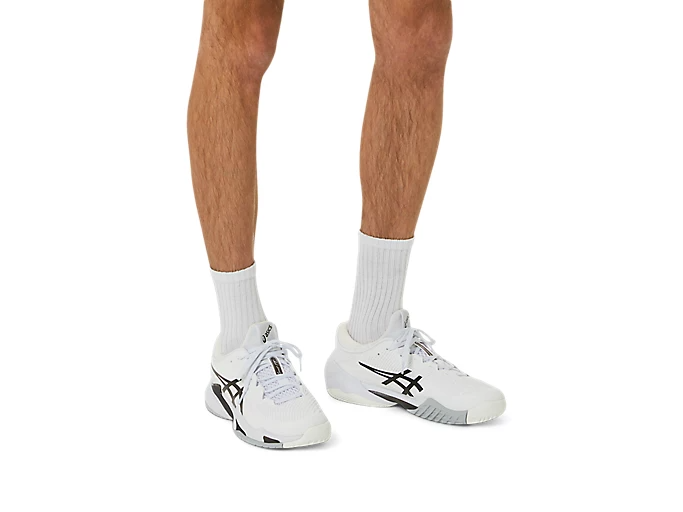 Giày Pickleball Tennis Asics Court FF 3 White Black 1041A370-100 — ảnh 2