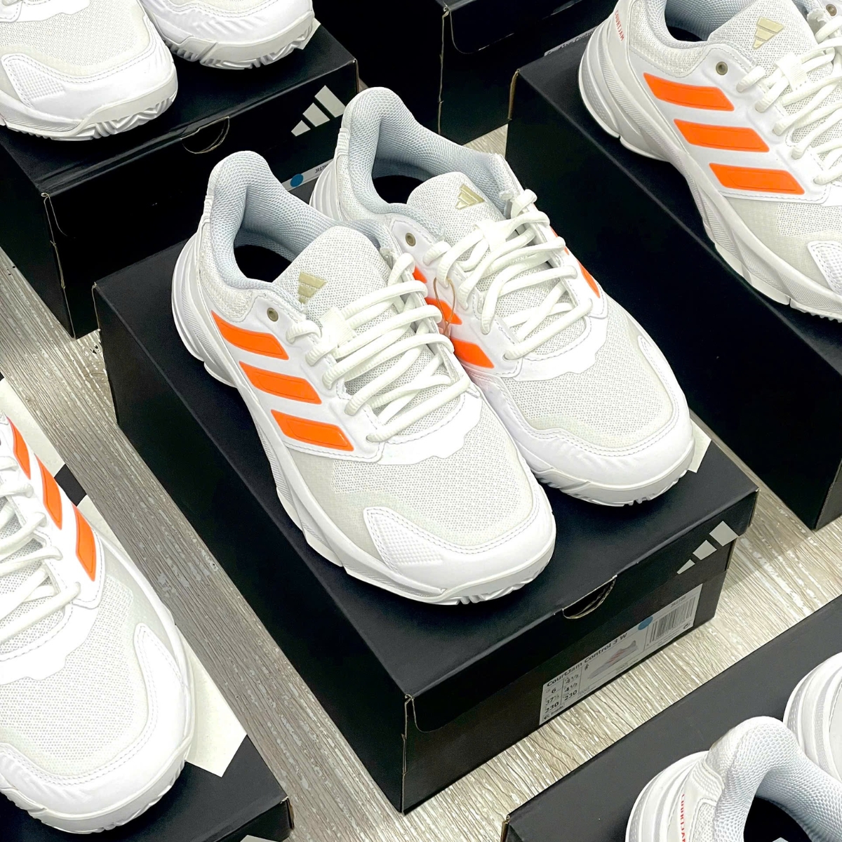 Giày Pickleball Tennis Adidas Courtjam Control 3 Orange JR1788 — ảnh 4