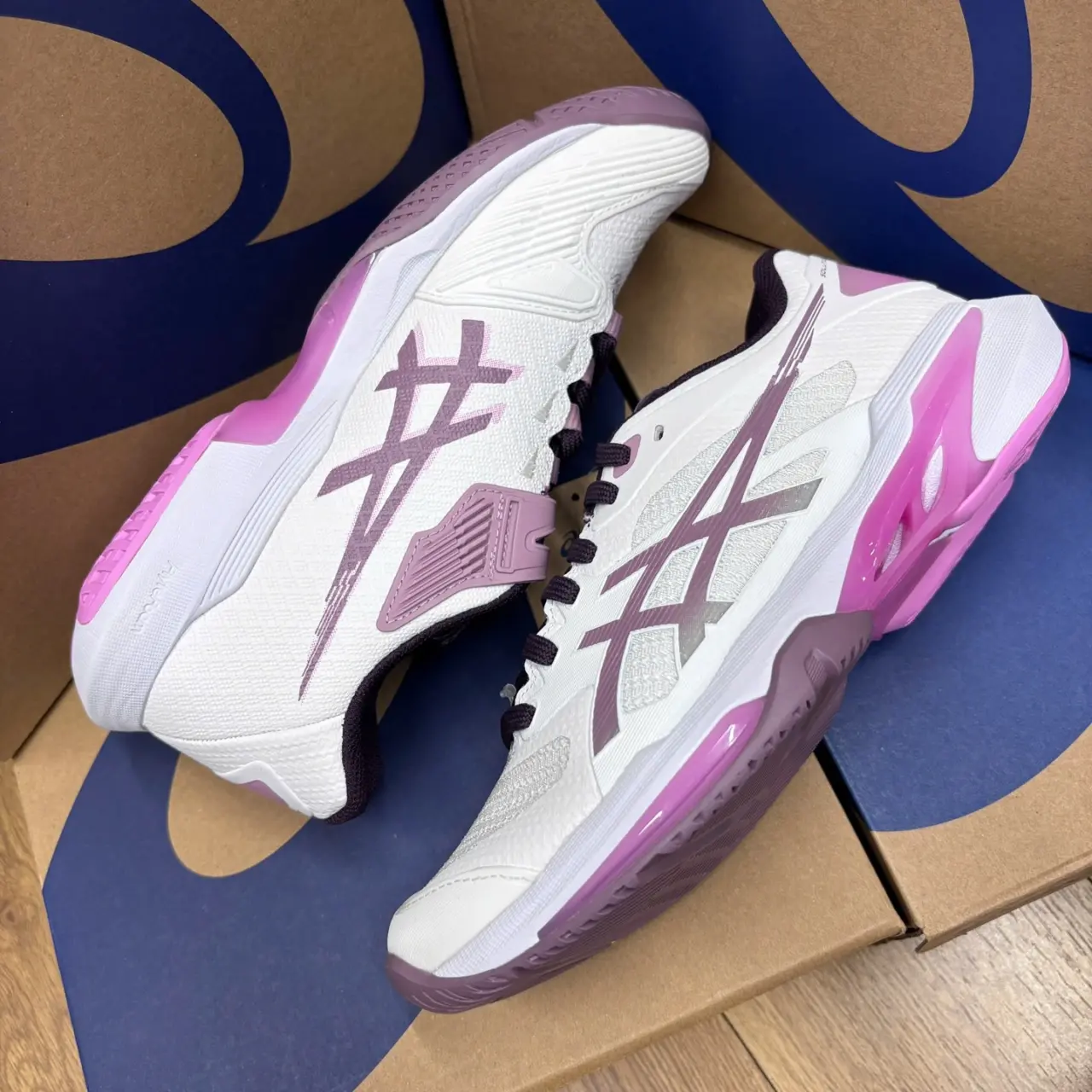 Giày Pickleball Tennis Asics Solution Speed FF 4 Mauve 1042A307-102 — ảnh 5