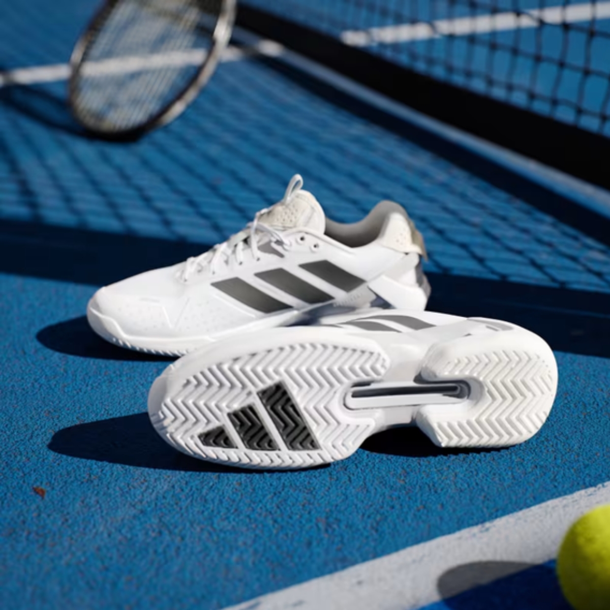 Giày Pickleball Tennis Adidas Adizero Ubersonic 5 White Black IE1376 — ảnh 8