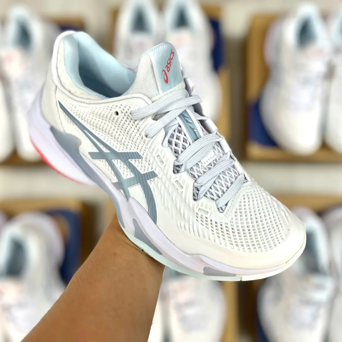 Giày Pickleball Tennis Asics Court FF 3 Sky 1042A220-107 — ảnh 4