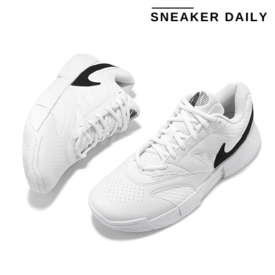 Giày Pickleball Tennis Nike Court Lite 4 White Black FD6574-100 — ảnh 5