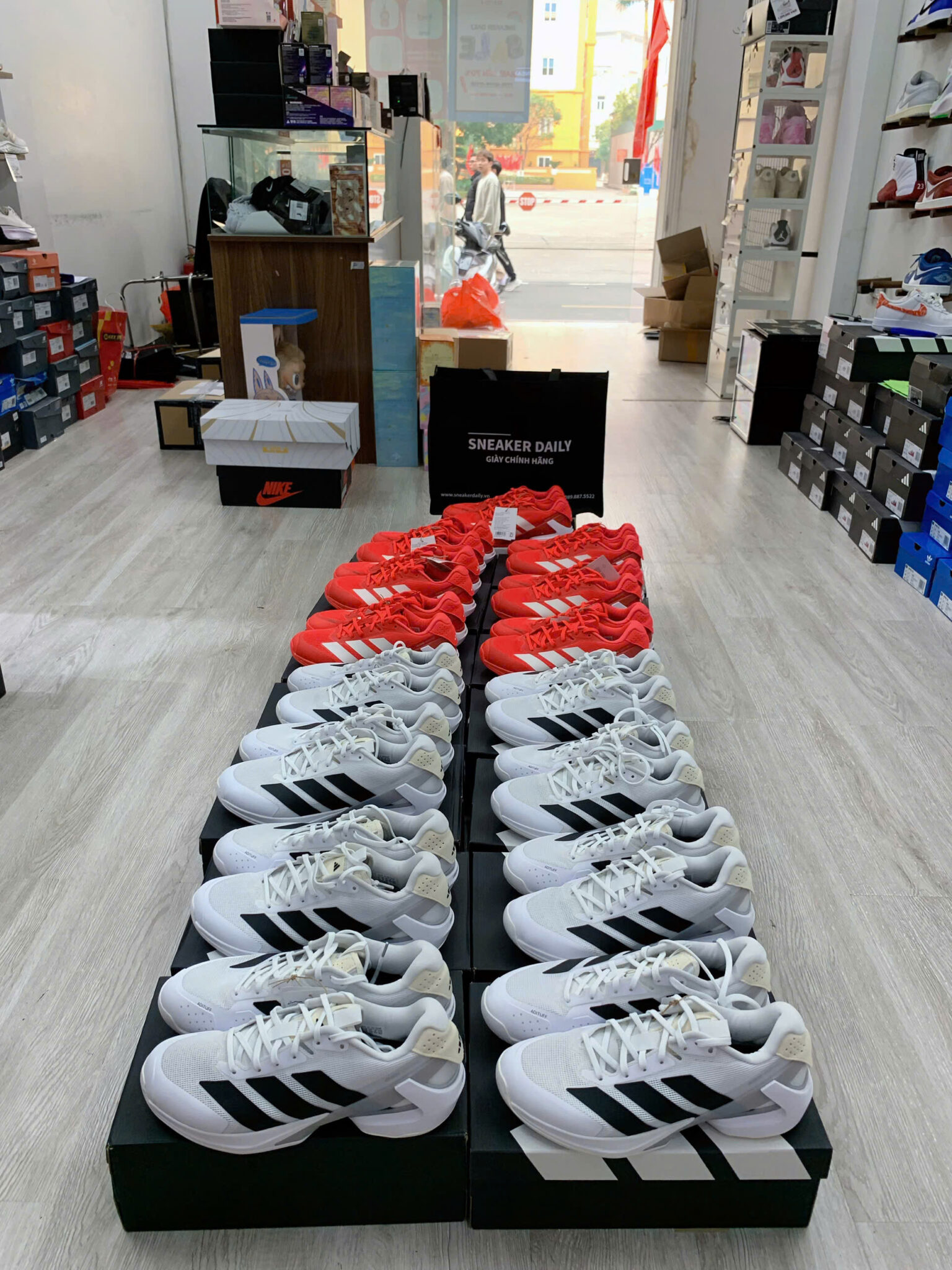 Giày Pickleball Tennis Adidas Adizero Ubersonic 5 White Black IE1376 — ảnh 6