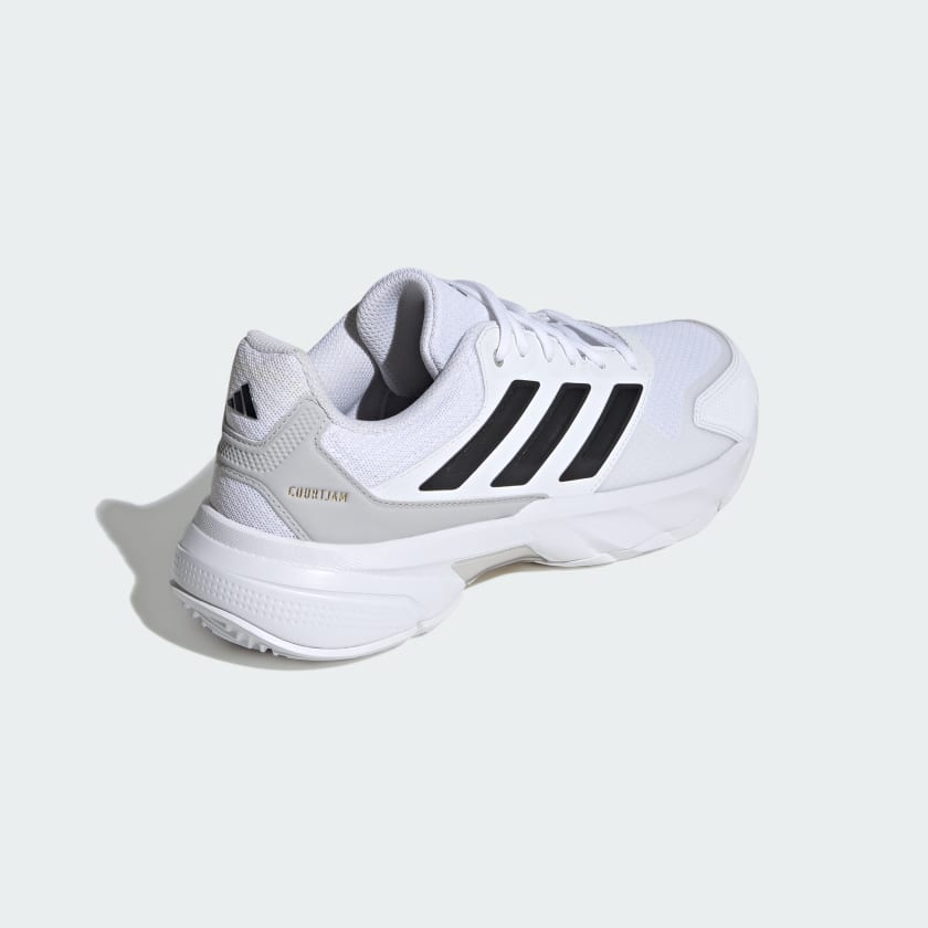 Giày Pickleball Tennis Adidas CourtJam Control 3 White Black IF7888 — ảnh 4
