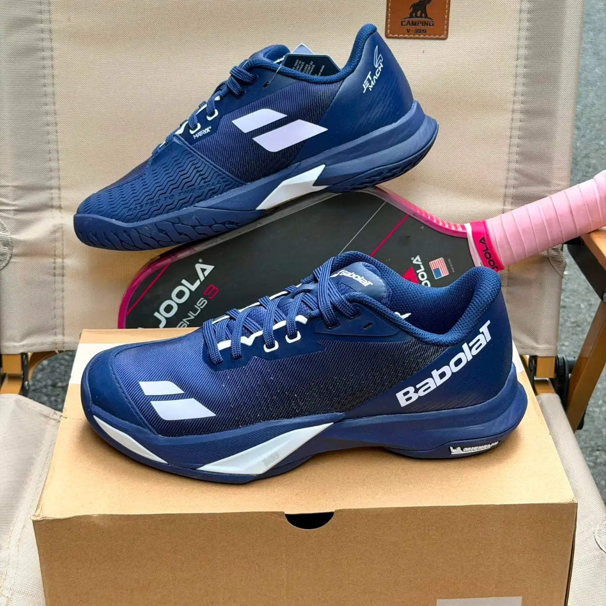 Giày Pickleball Tennis Babolat Jet Mach 4 Blue 30F26629A-4131 — ảnh 2