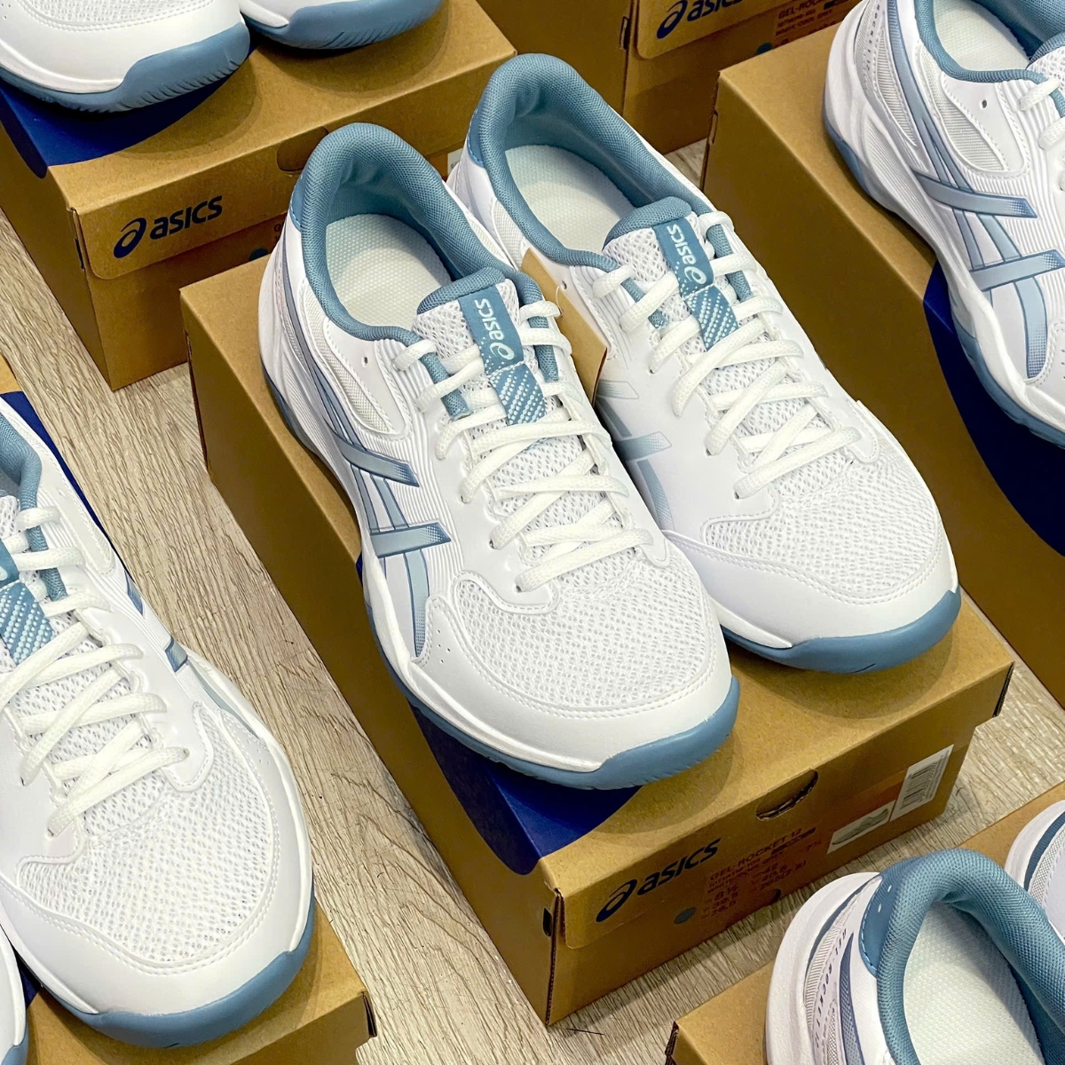 Giày Pickleball Cầu Lông Asics Gel Rocket 12 White 1071A116-103 — ảnh 6