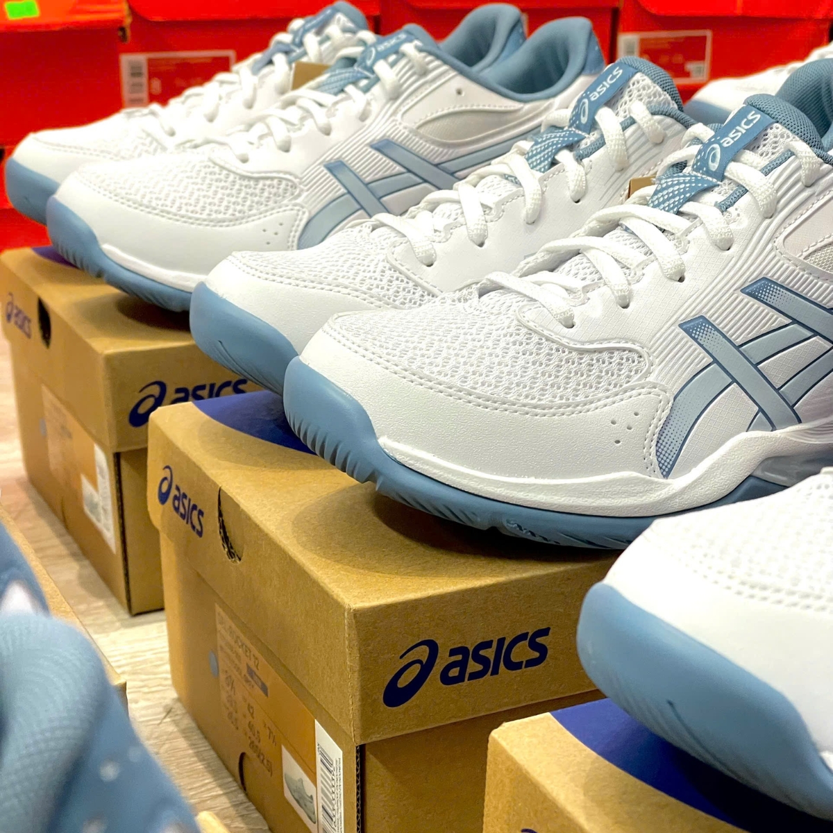 Giày Pickleball Cầu Lông Asics Gel Rocket 12 White 1071A116-103 — ảnh 9