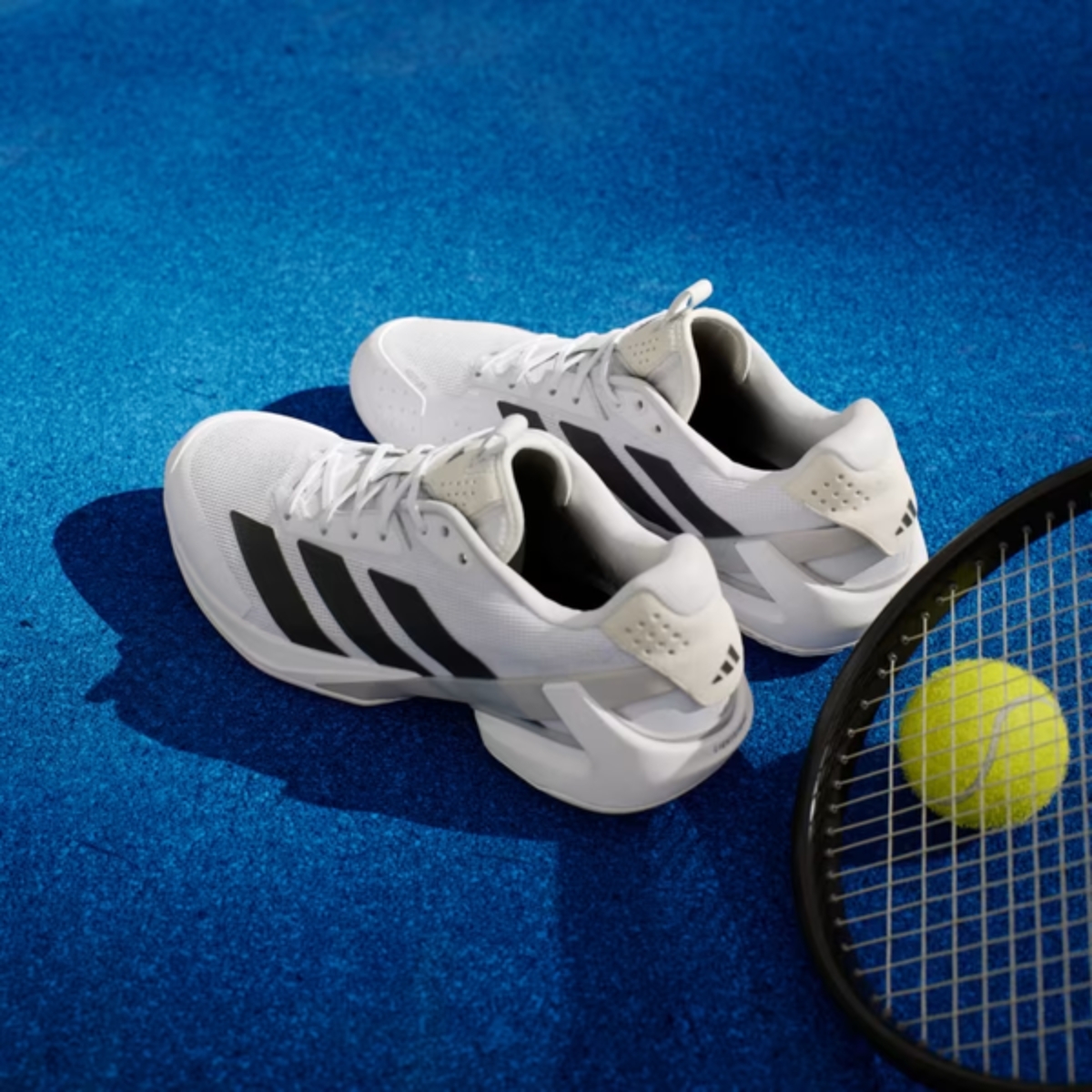 Giày Pickleball Tennis Adidas Adizero Ubersonic 5 White Black IE1376 — ảnh 10