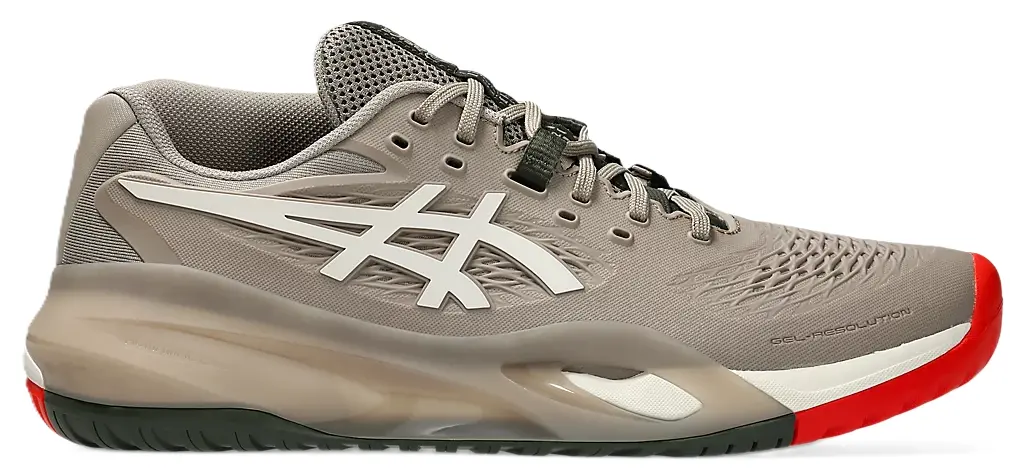 Giày Pickleball Tennis Asics Gel Resolution X Greige 1041A481-200 — ảnh 1