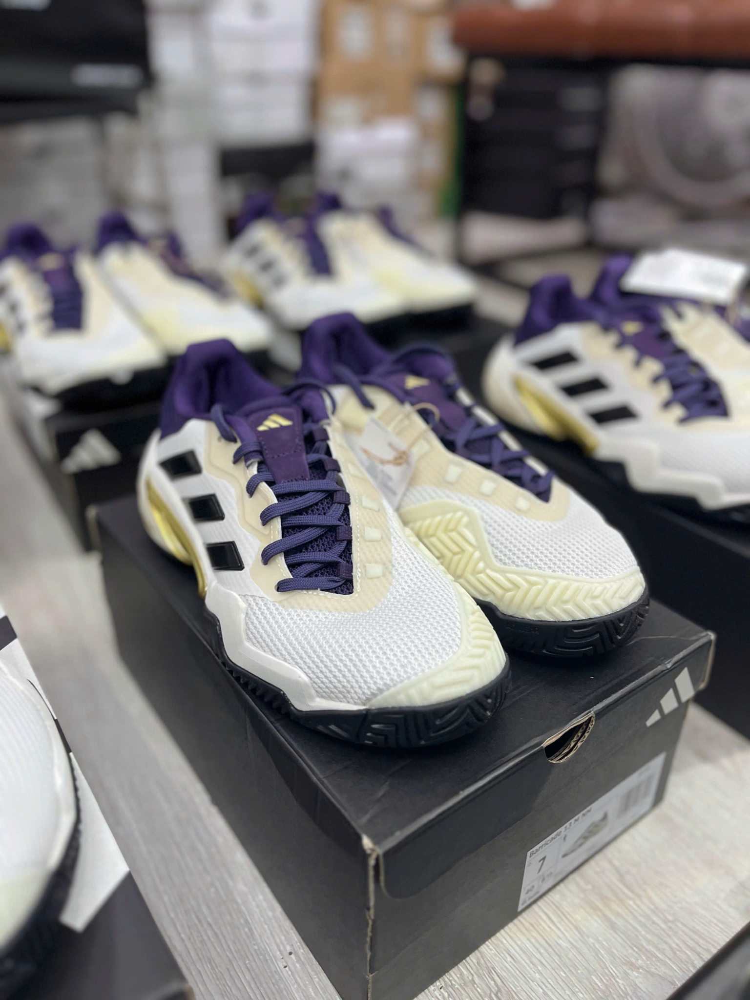 Giày Pickleball Tennis Adidas Barricade 13 Gold JR1499 — ảnh 5