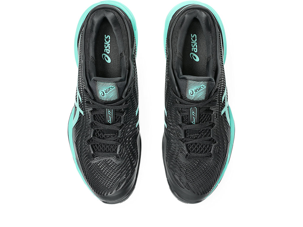 Giày Pickleball Tennis Asics Court FF 3 Black Green 1041A370-002 — ảnh 3