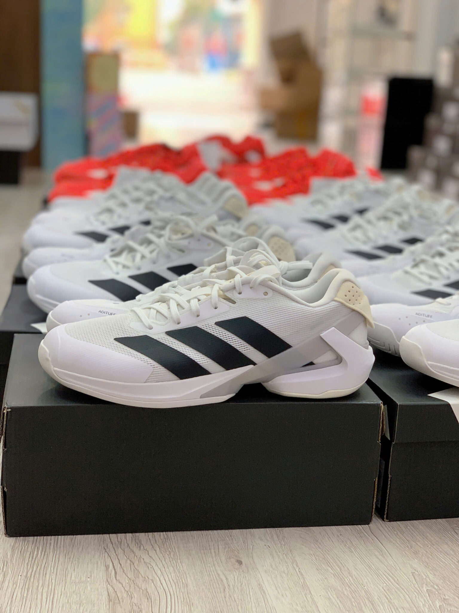 Giày Pickleball Tennis Adidas Adizero Ubersonic 5 White Black IE1376 — ảnh 5