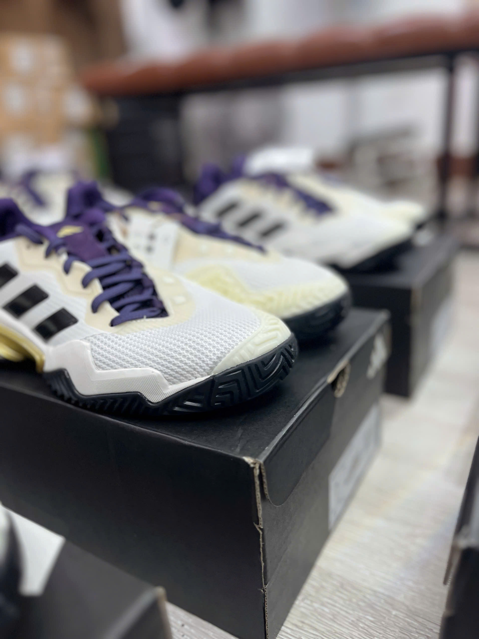 Giày Pickleball Tennis Adidas Barricade 13 Gold JR1499 — ảnh 6