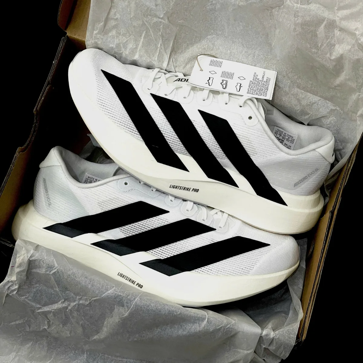 Giày chạy bộ Adidas Adizero Evo SL White JH6206 — ảnh 3