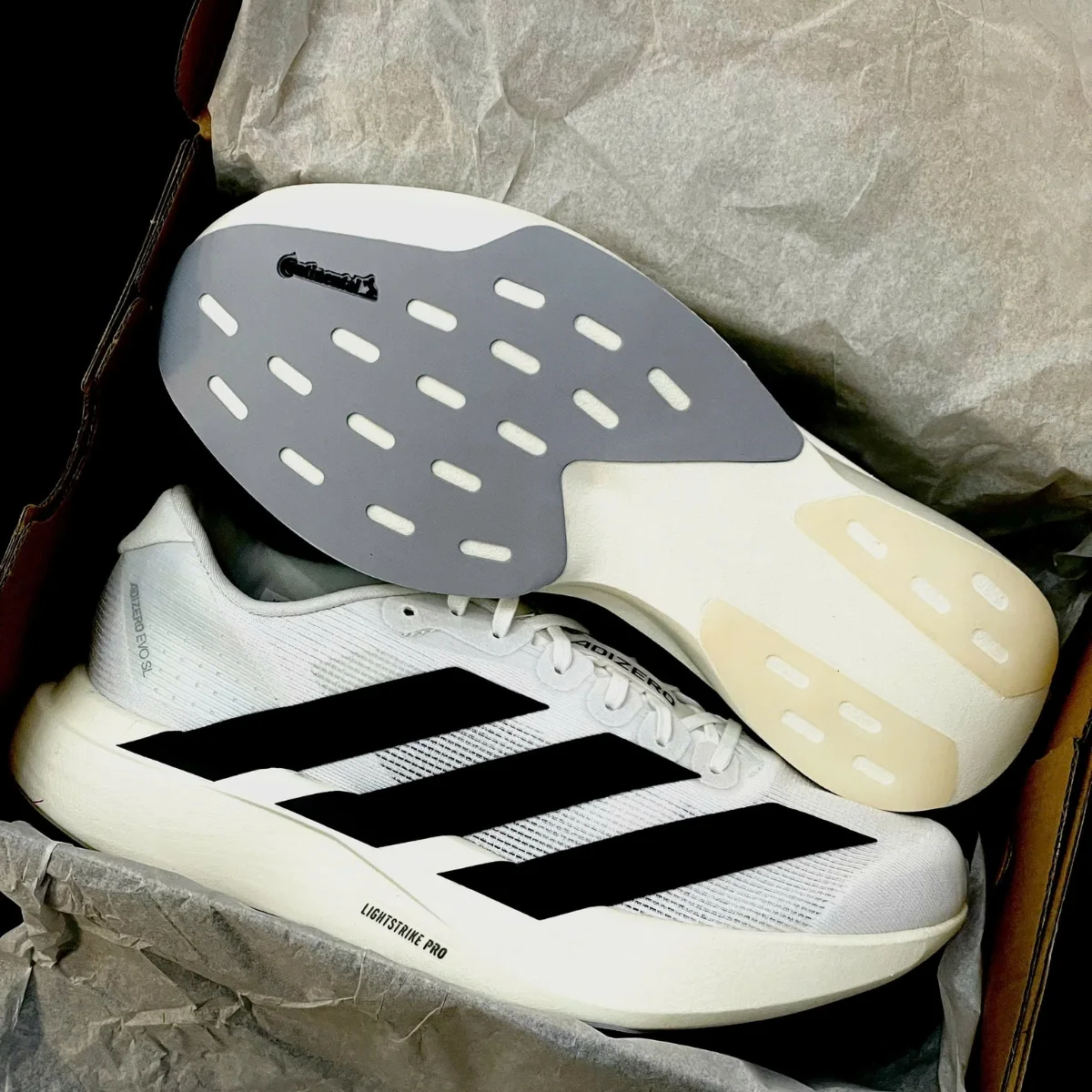 Giày chạy bộ Adidas Adizero Evo SL White JH6206 — ảnh 4