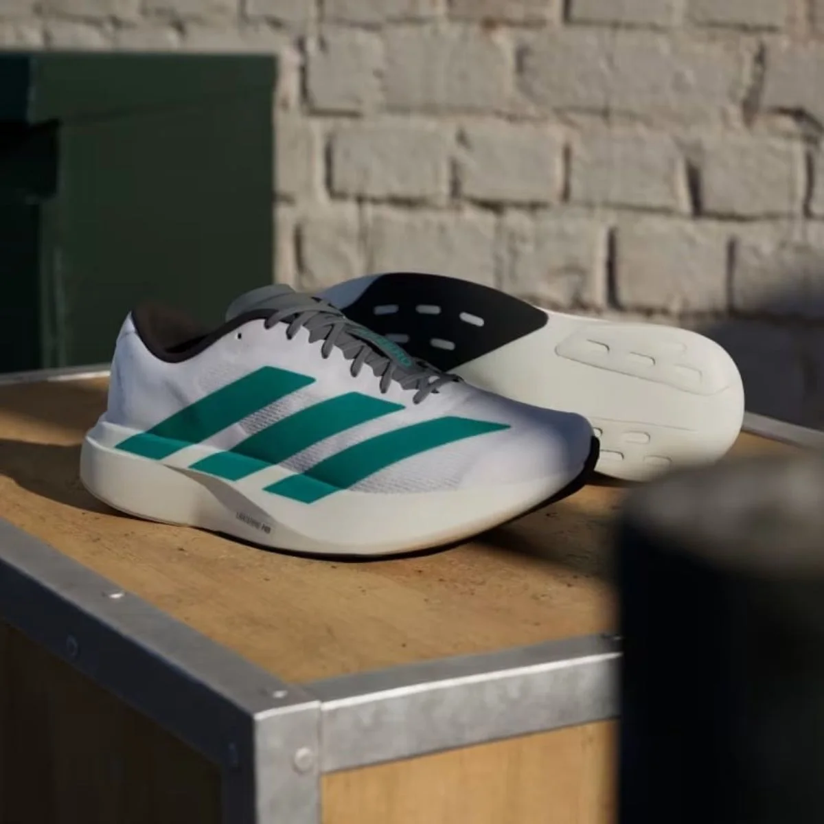 Giày chạy bộ Adidas Adizero Evo SL White Green JS4487 — ảnh 3