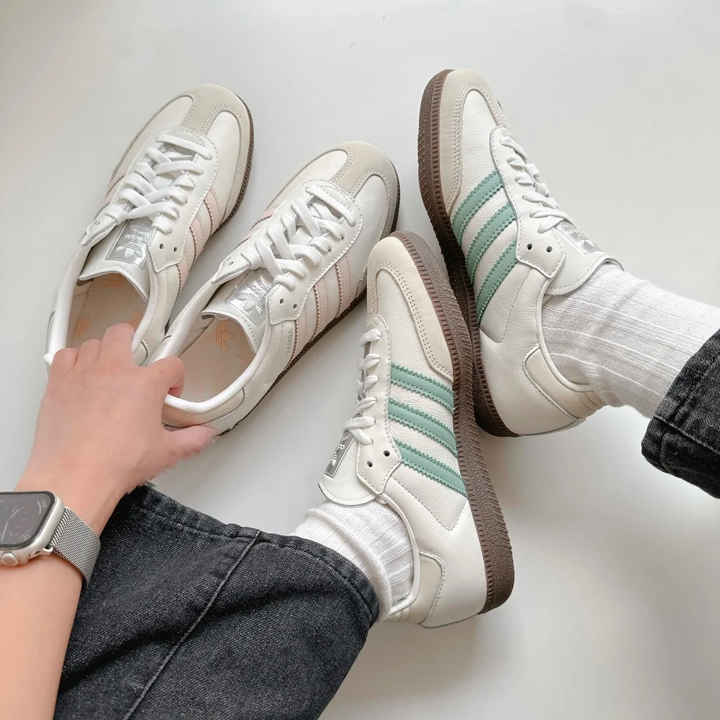 Adidas Samba OG 'White / Hazy Green' IH2752 — ảnh 3