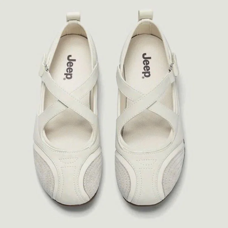 Jeep Mary Jane Toe Ballet Trắng P661W13310 — ảnh 2