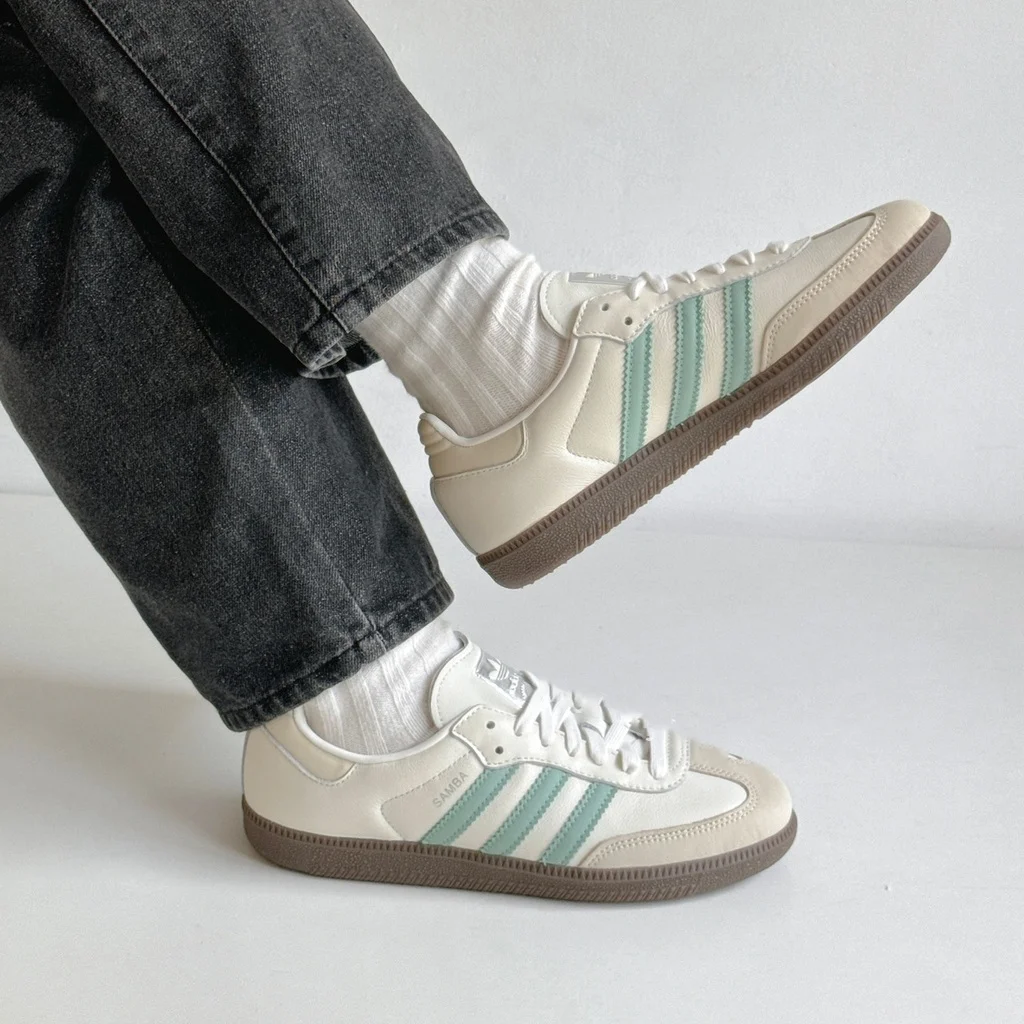 Adidas Samba OG 'White / Hazy Green' IH2752 — ảnh 2